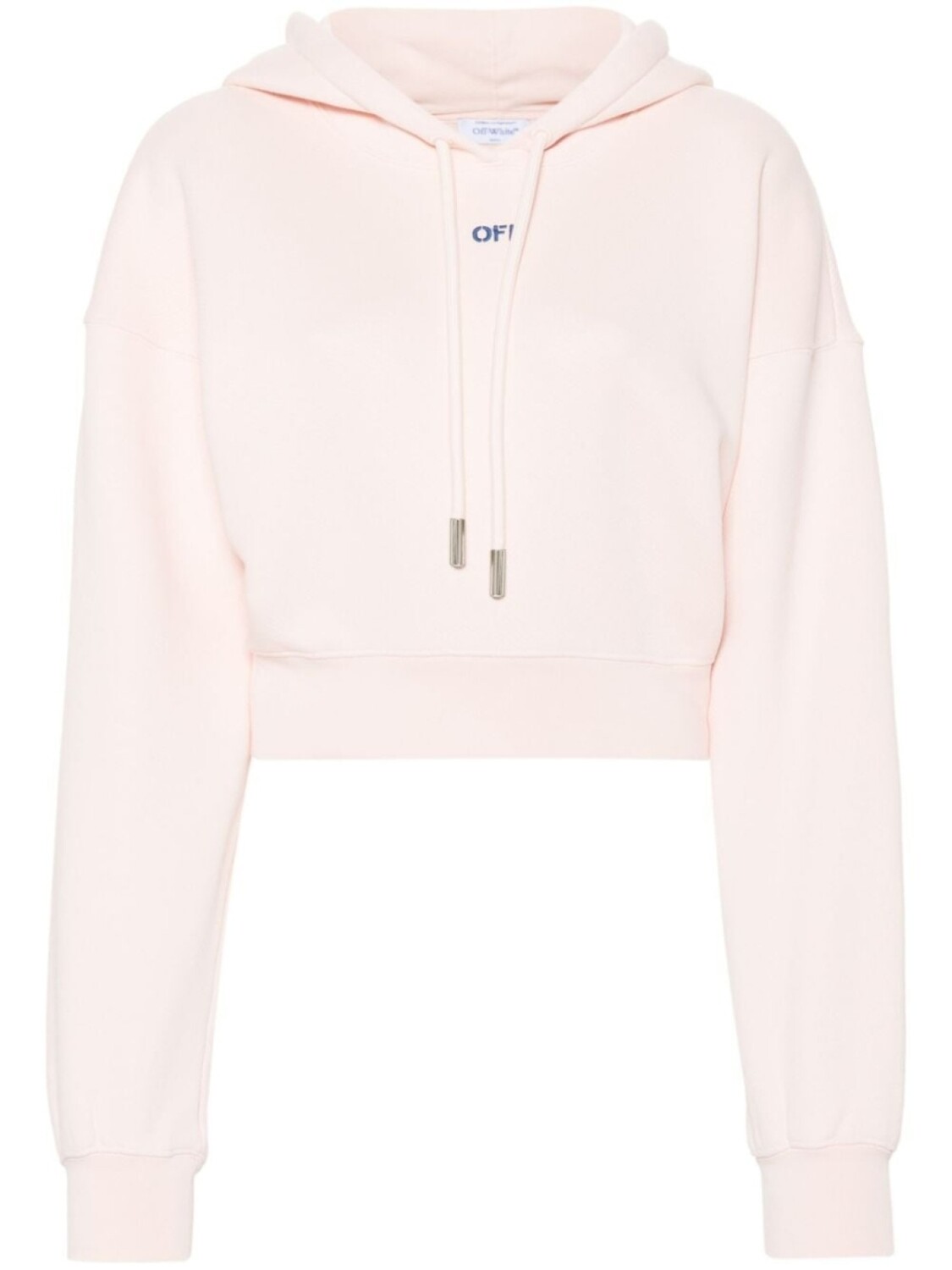 

Off-White укороченное худи с цветочной вышивкой, розовый