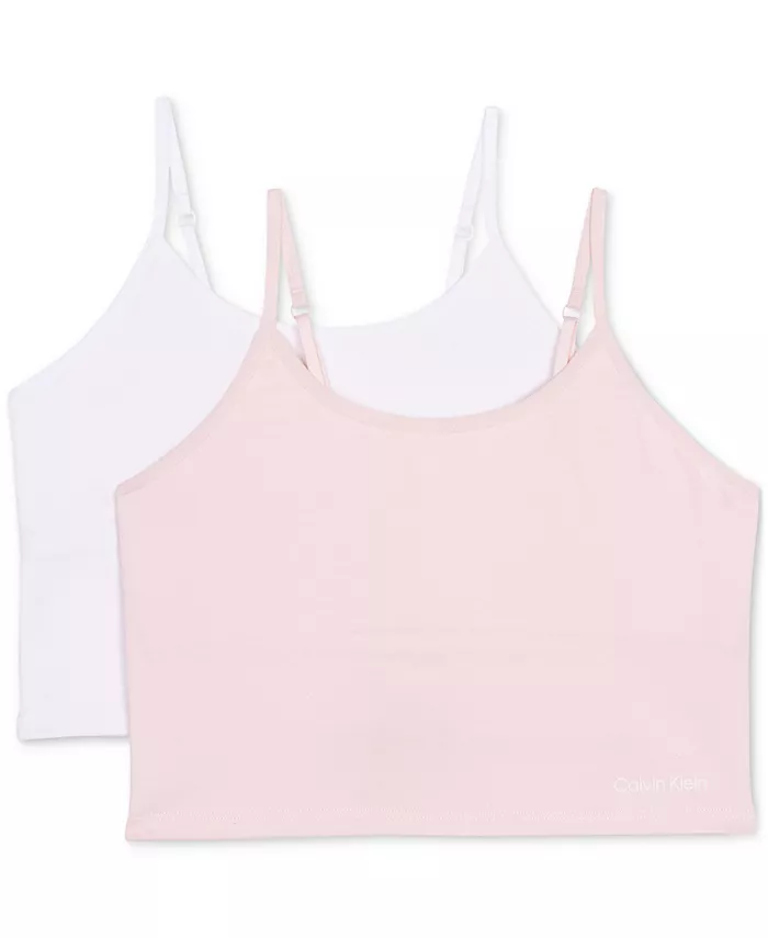 

Футболки с вшитым бюстгальтером для девочек, 2 шт Calvin Klein, розовый