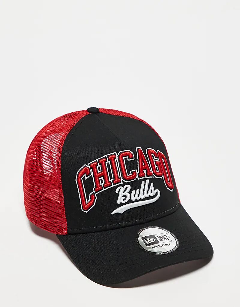 

Кепка дальнобойщика New Era Chicago Bulls E Frame, цвет черный, многоцветный