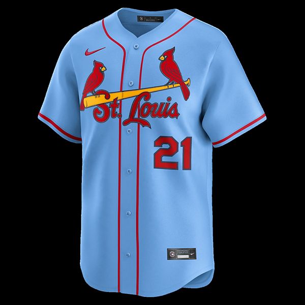 Мужская футболка Lars Nootbaar St Louis Cardinals Alternate Limited в светло-голубом цвете Nike — фото 3