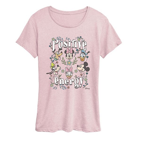 

Женская футболка с принтом Mickey Mouse & Friends Positive Energy Disney, Heather Pink, Розовый, Женская футболка с принтом Mickey Mouse & Friends Positive Energy Disney, Heather Pink