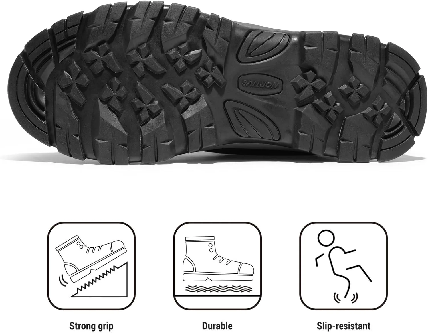 

Мужские зимние водонепроницаемые строительные походные ботинки NORTIV 8 с утеплителем, серый