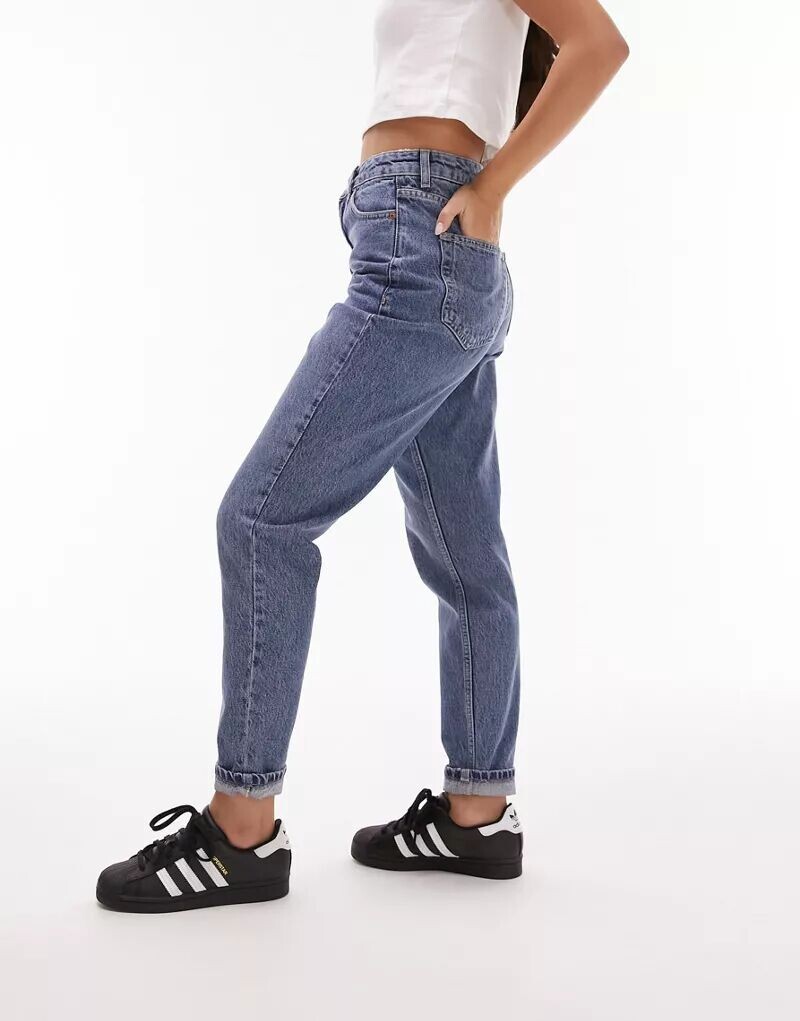 

Синие джинсы Topshop Mom
