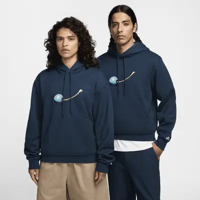 

Худи Nike SB Fleece Pullover Skate Hoodie, цвет Armory Navy/White