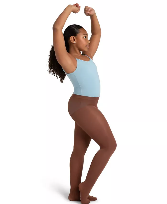 Детские ультрамягкие леггинсы Transition Tight с вязаным поясом Capezio, коричневый — фото 4