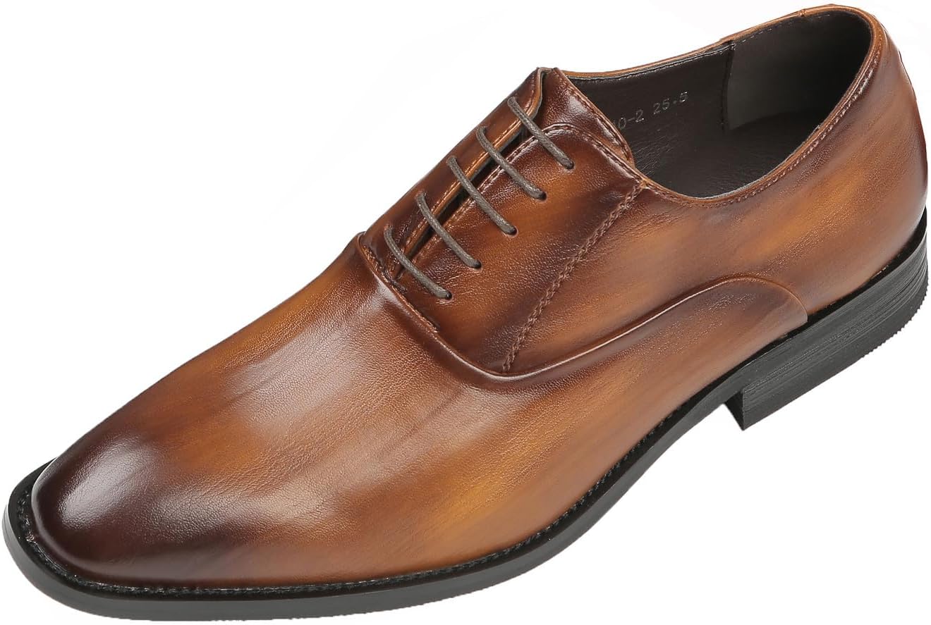 

Мужские оксфорды Santimon из микрофибры и кожи с цельной носочной частью, модные туфли для официальных мероприятий, смокинга и свадьбы, коричневый