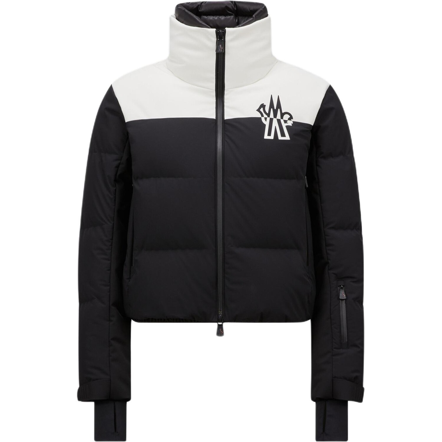 

Пуховик женский черно-белый Moncler