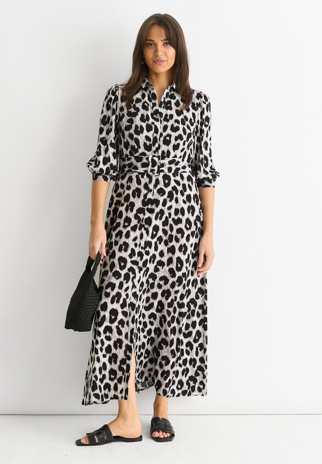 

Платье-рубашка ANIMAL PRINT GINI LONDON, серый