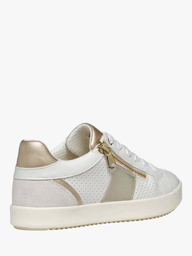 Кроссовки с низким вырезом с металлическим акцентом blomiee Geox, цвет White/Off White — фото 4