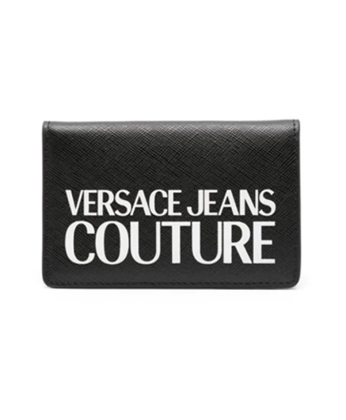 

Кожаный кошелек S с логотипом M Versace Jeans Couture, черный