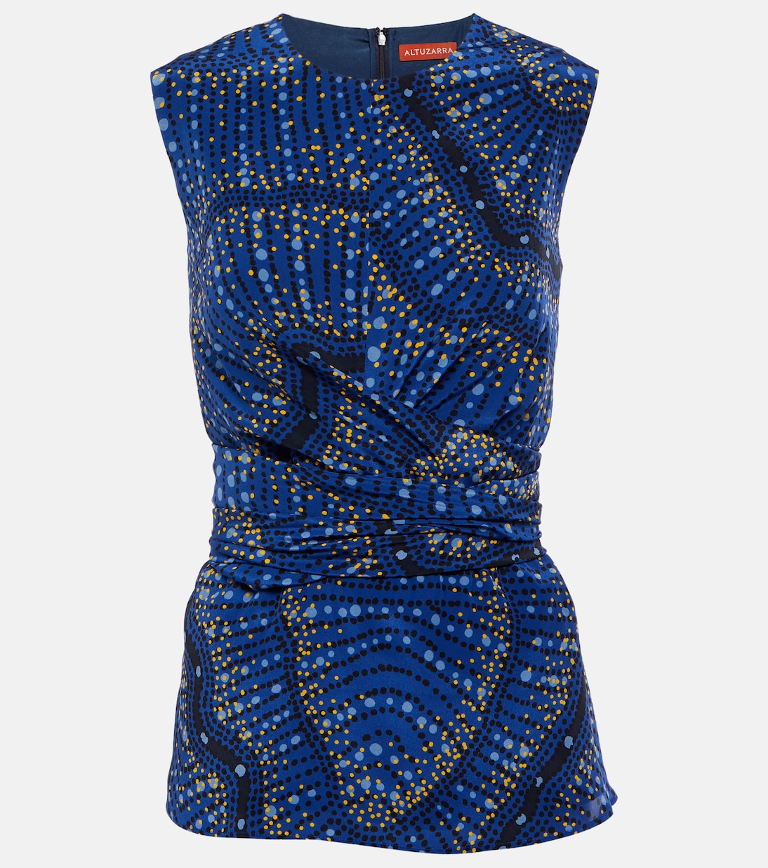 

Шелковый топ Маккенна Altuzarra, Berry Blue