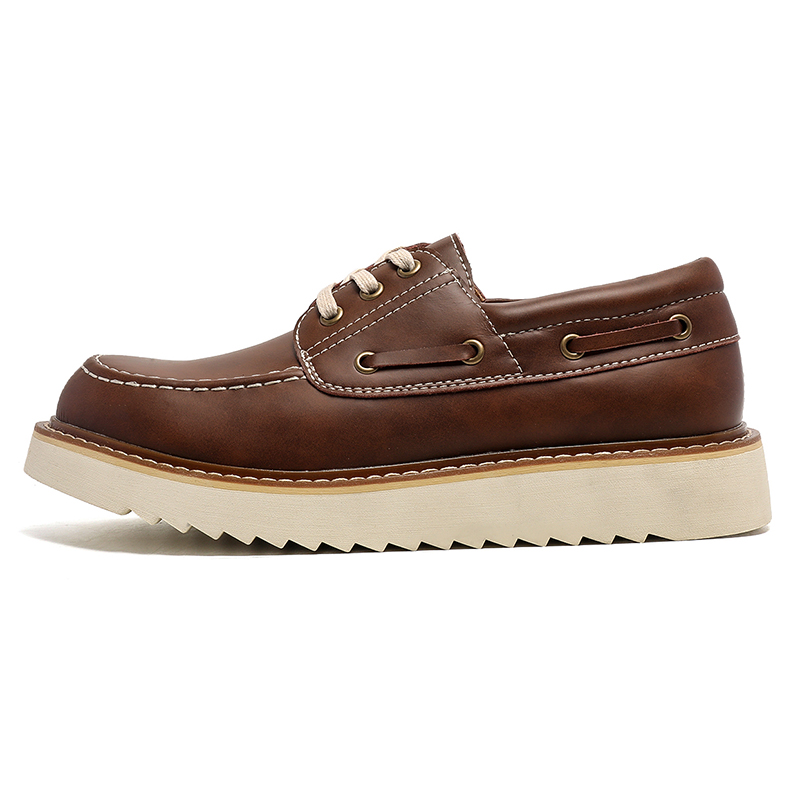 

Bellum Han Коричневые мужские кожаные кеды на низком ходу, цвет Brown-Standard Leather Shoe Size