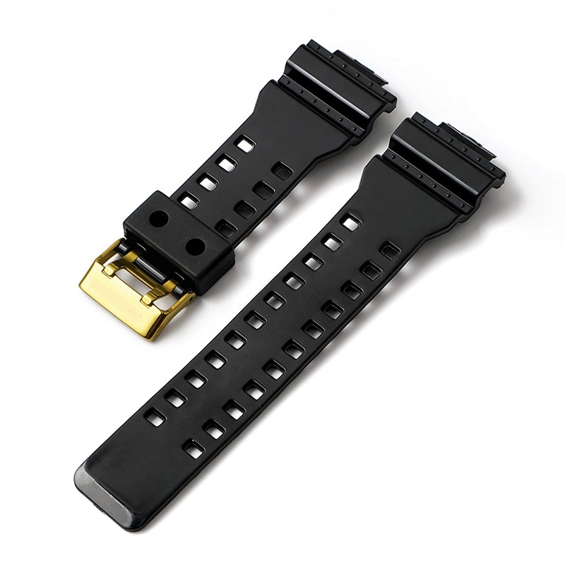 

Ремешок Совместимость с Casio: резиновый материал Biaodaige, H matte black - original strap black buckle