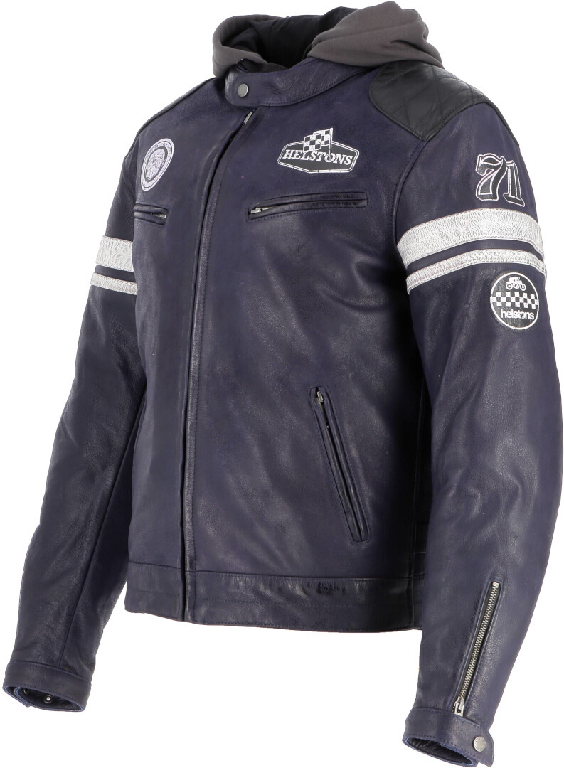 Кожаная мотоциклетная куртка helston's riposte Helstons, Dark Blue ...