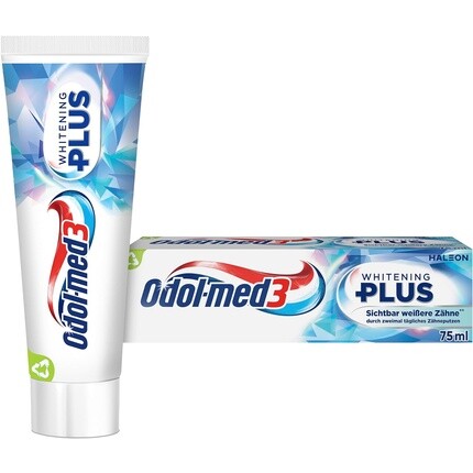

Зубная паста Odol-med3 Whitening Plus, клинически протестированный стоматологический крем с фтором для заметной белизны зубов, 75 мл Odol-Med 3
