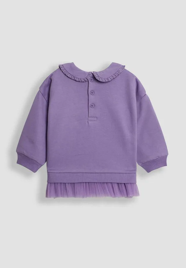 Толстовка прямого кроя с аппликацией в виде единорога и оборками Jojo Maman Bébé, Lilac — фото 2