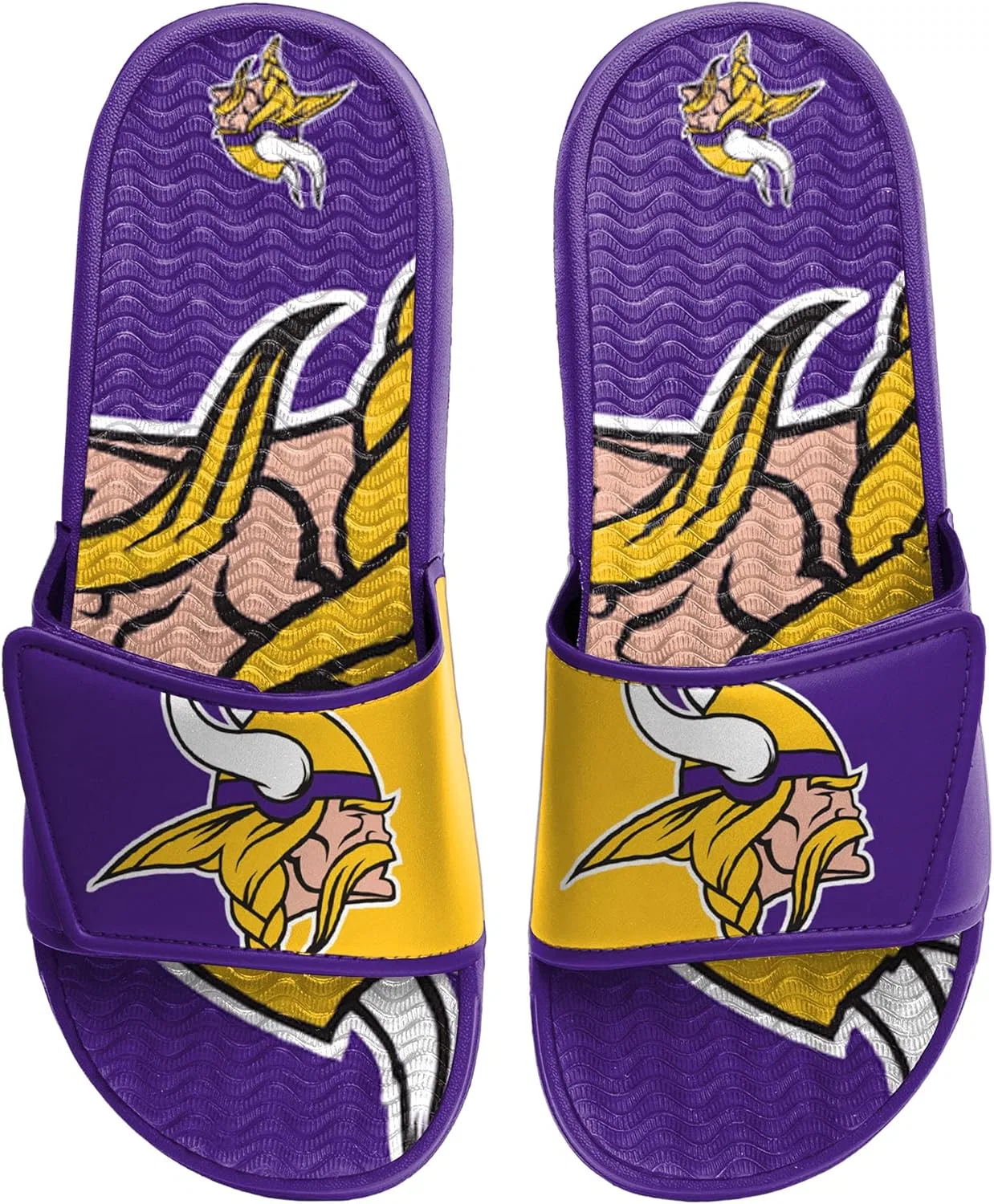 Мужские спортивные тапочки FOCO Legacy Velcro Sport Slide New York Giants Legacy Sport с застежкой-липучкой - размер Large, Lavender — фото 2