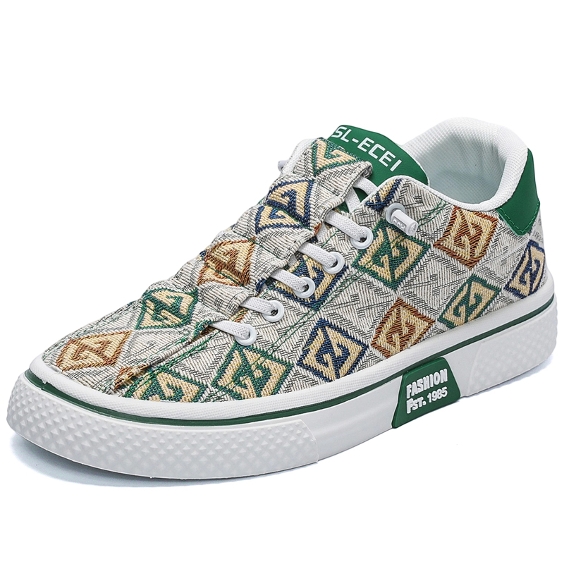 Износостойкие мужские скейтерские кеды Low Top ZULISHI, красный — фото 3