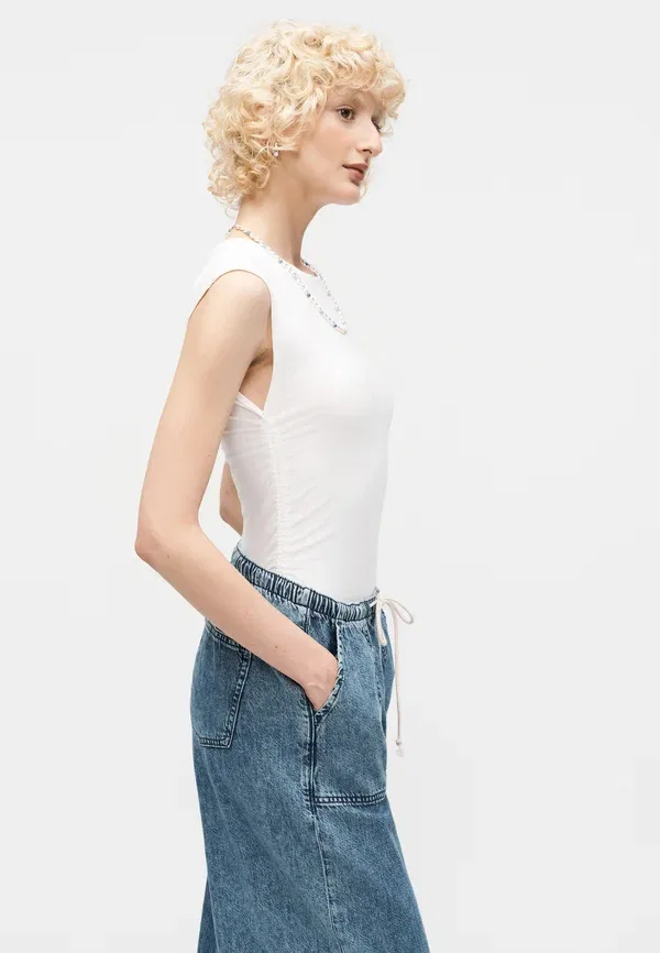 Джинсы Lawton wide leg Gap, средняя стирка — фото 4