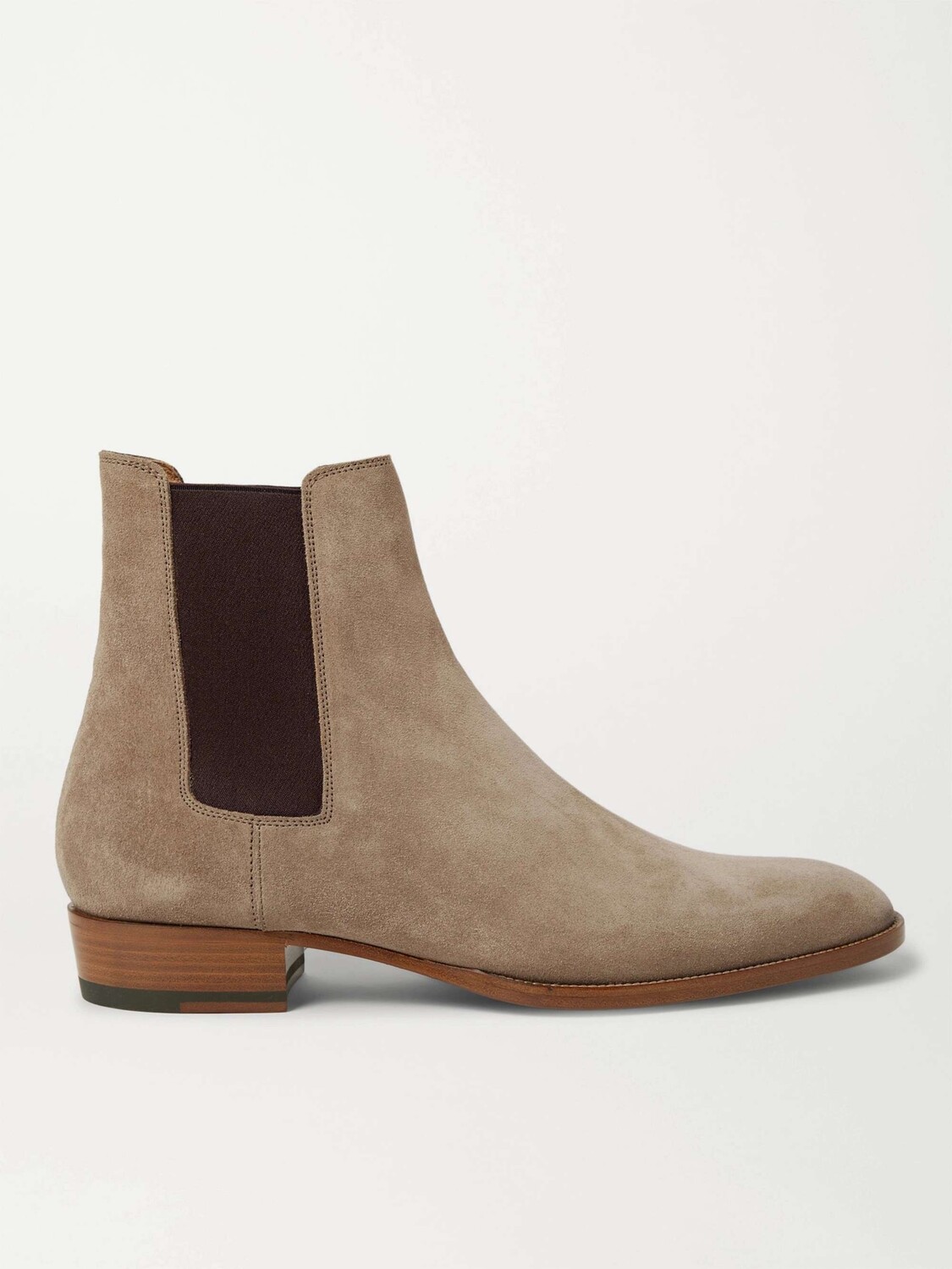 

Замшевые ботинки челси Wyatt 30 SAINT LAURENT, коричневый