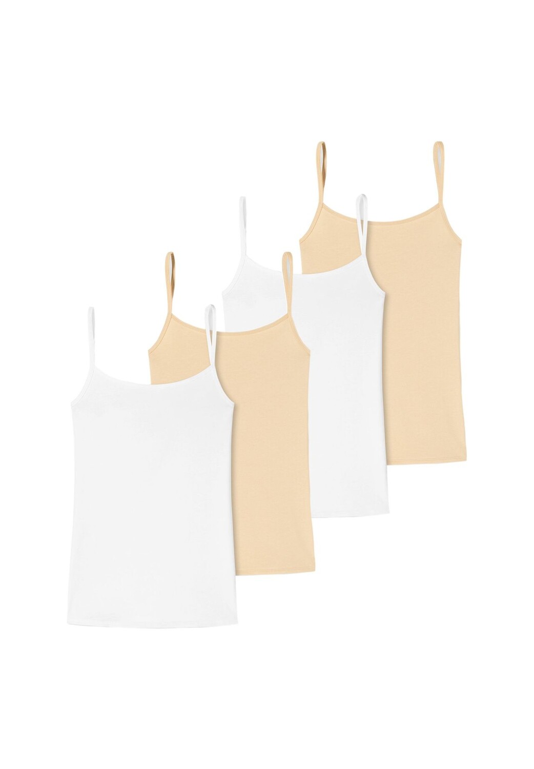 

Топ-спагетти, 4 комплекта из хлопка Uncover by SCHIESSER, цвет Wei_ / Sand