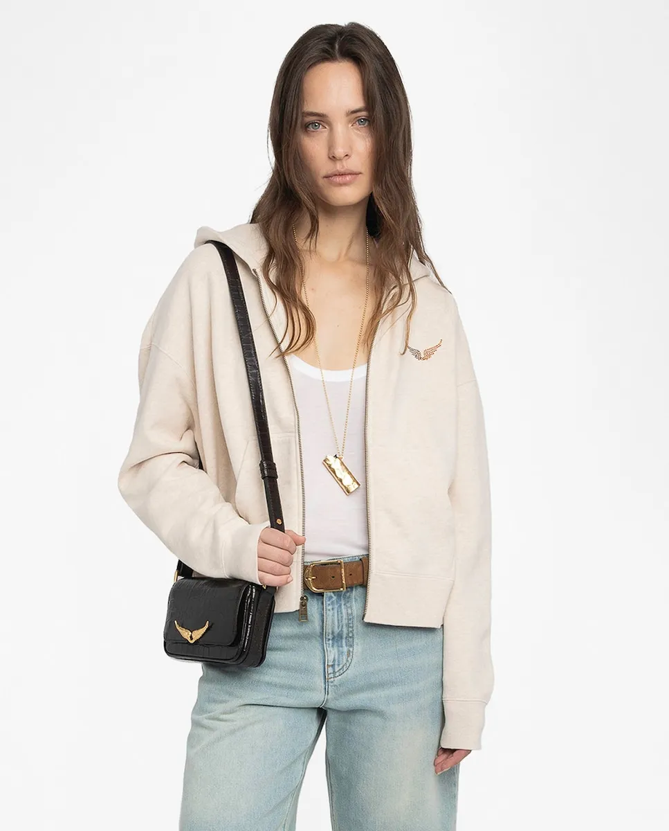 

Женская хлопковая толстовка с длинными рукавами Mia Zadig & Voltaire, белый
