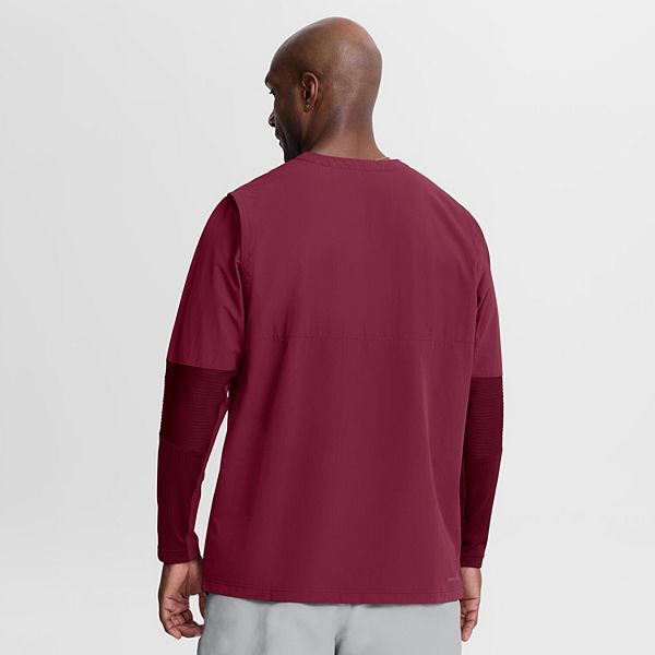 Мужская ветровка quarter-zip long sleeve dri-fit garnet florida state seminoles dugout Nike — фото 3