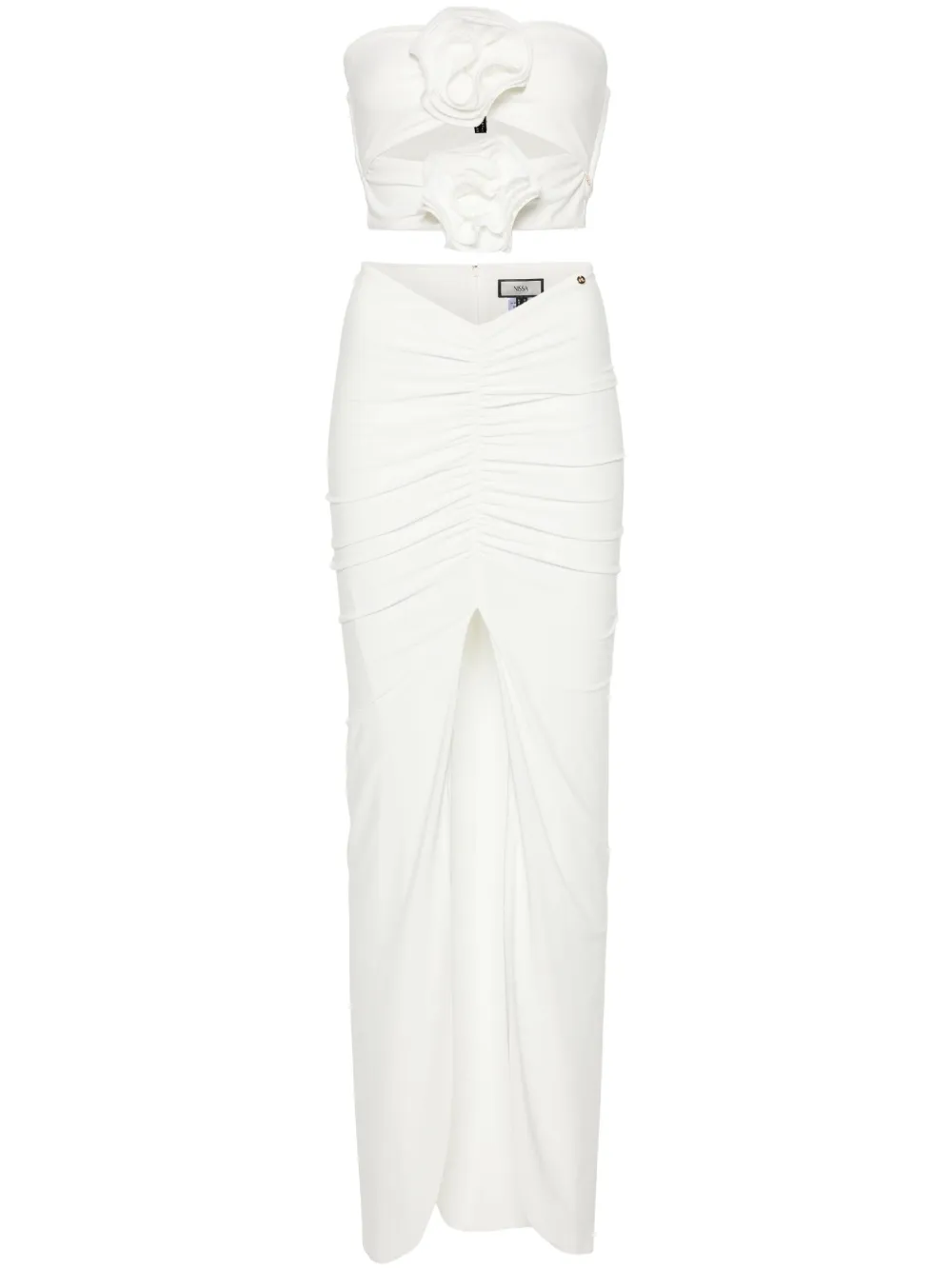 

Комплект с цветочной аппликацией Nissa, бежевый