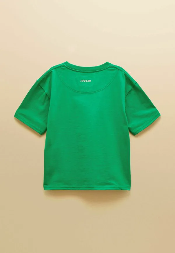 Футболка стандартного кроя с однотонным принтом let's go Joules, Green — фото 2