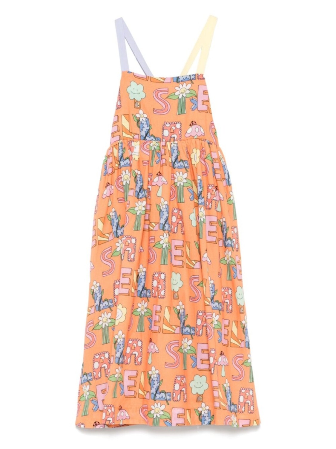 

Платье с логотипом Stella McCartney Kids, оранжевый