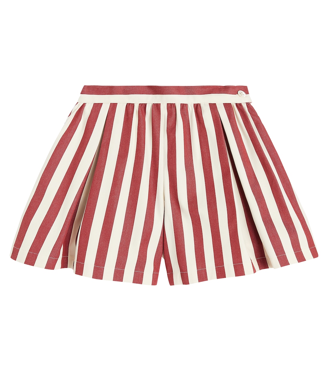 

Полосатые хлопковые шорты Loro Piana Kids, Nougat/Camu Fruit