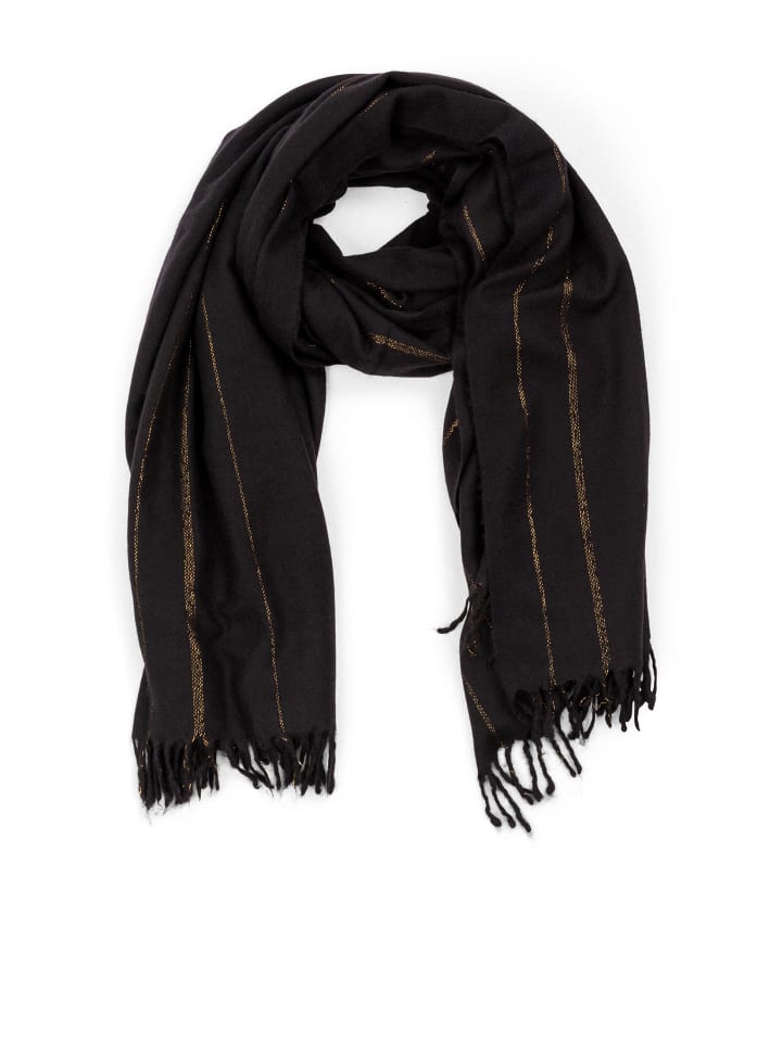 

Шарф из органического люрекса черного цвета CASH-MERE.CH