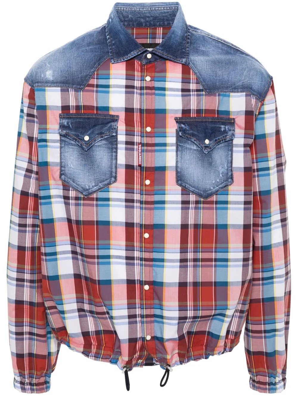 

Рубашка со вставками DSQUARED2, синий