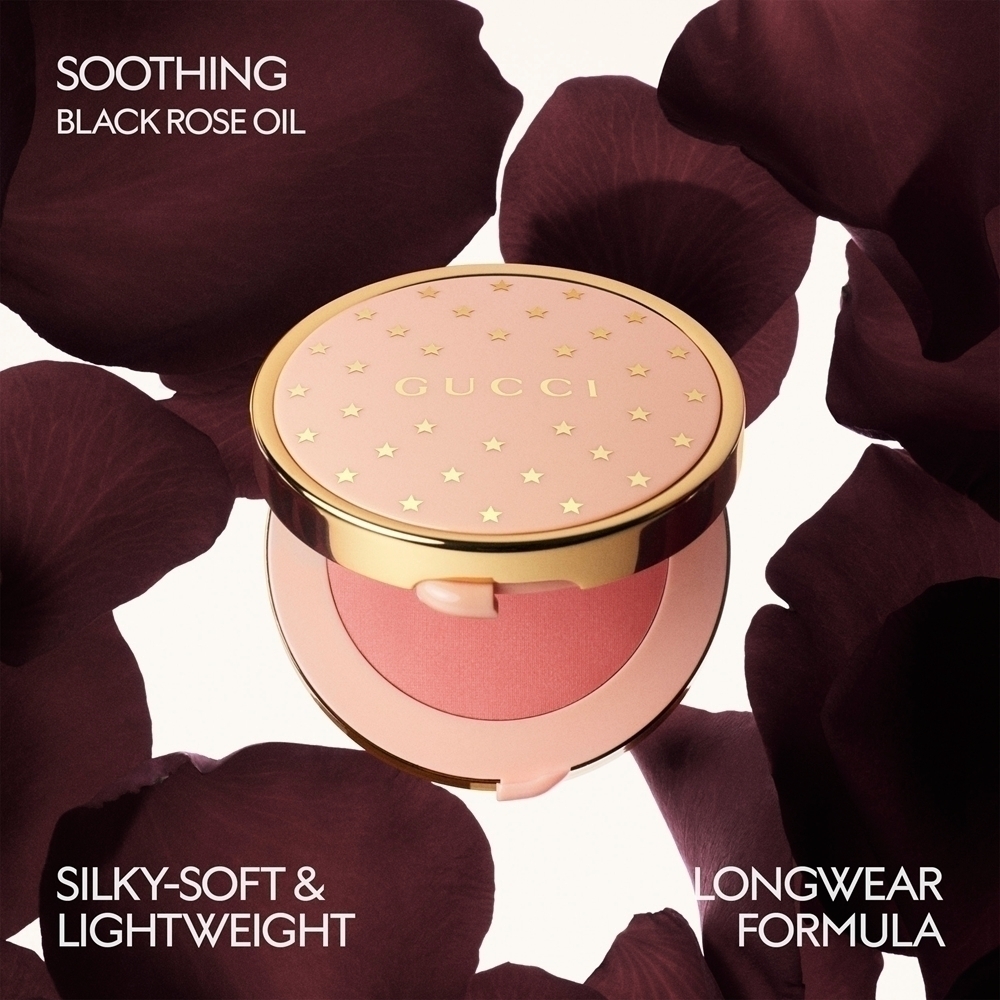 Пудровые румяна Gucci beauty blush de beauté Gucci, atspalvis 05 rosy beige 5,5 гр — фото 4