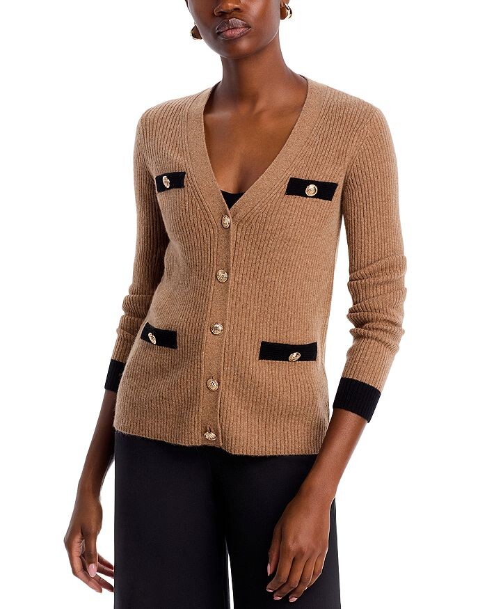 

Elie Tahari Кашемировый кардиган Draya, коричневый