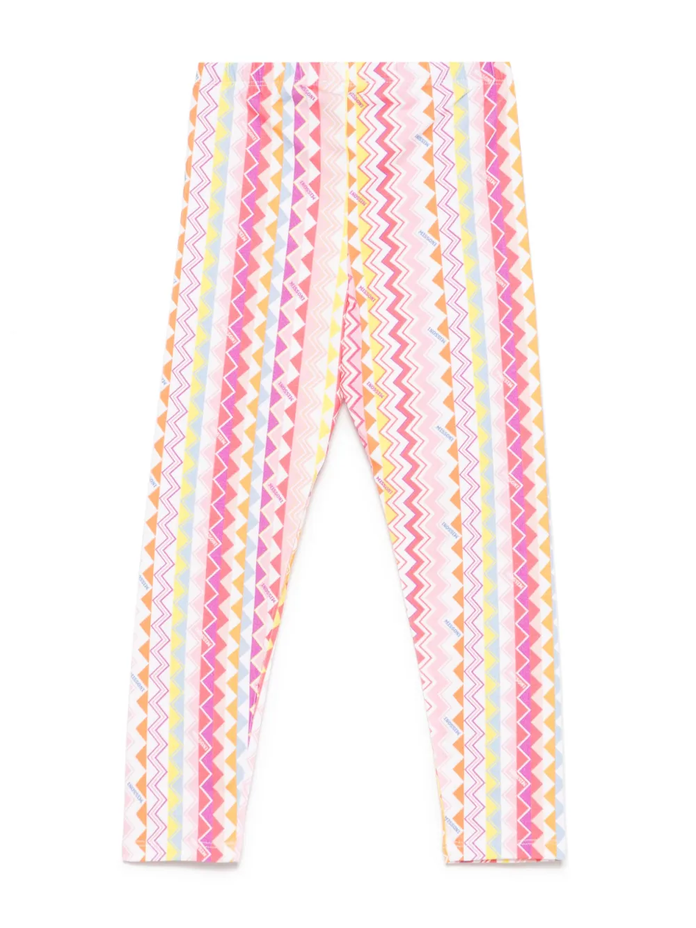 Леггинсы с узором зигзаг Missoni Kids, розовый — фото 2