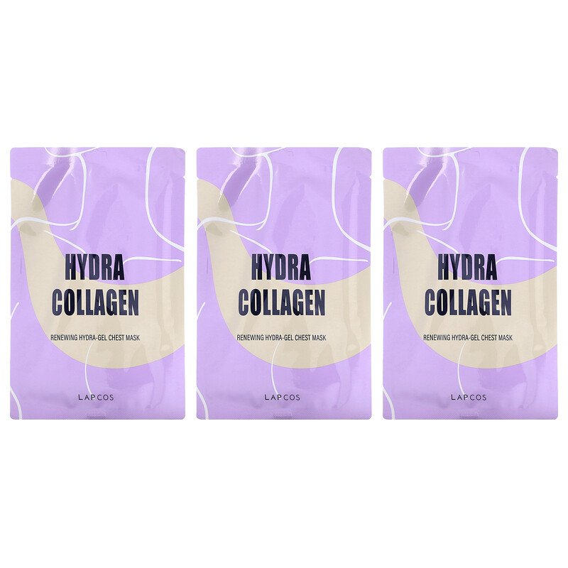 

Lapcos, Hydra Collagen, восстанавливающая гидрогелевая маска для груди, 5 шт. По 40 г (1,41 унции)