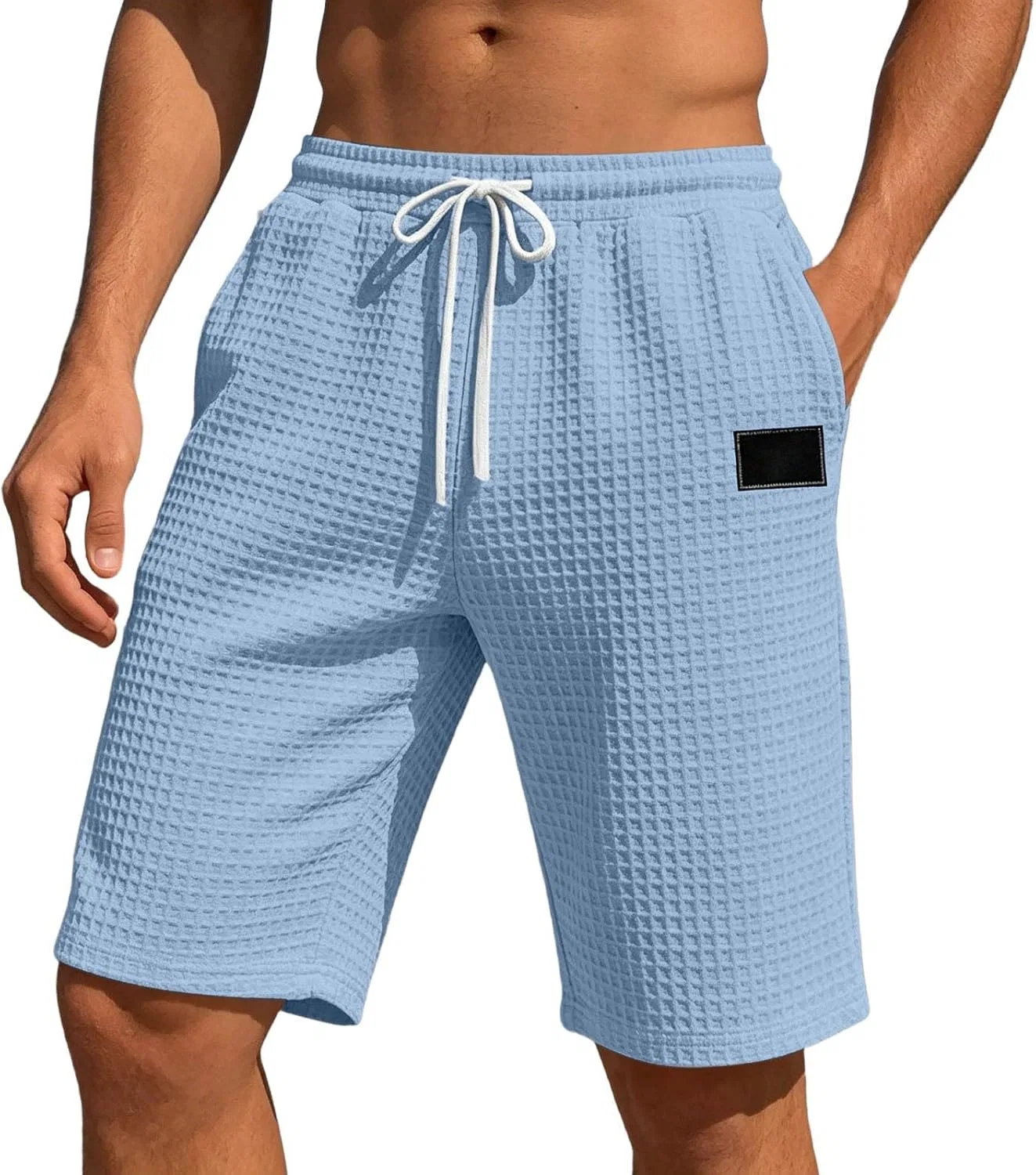 Мужские шорты вафельного трикотажа Light Blue