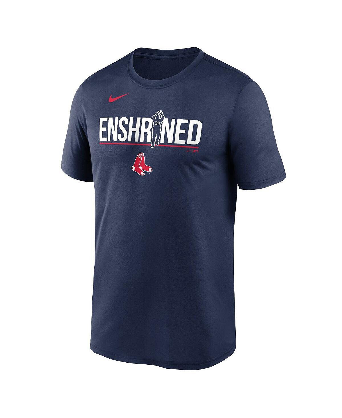 Мужская темно-синяя футболка Boston Red Sox Legend Enshrined Performance Дэвида Ортиса Nike — фото 3