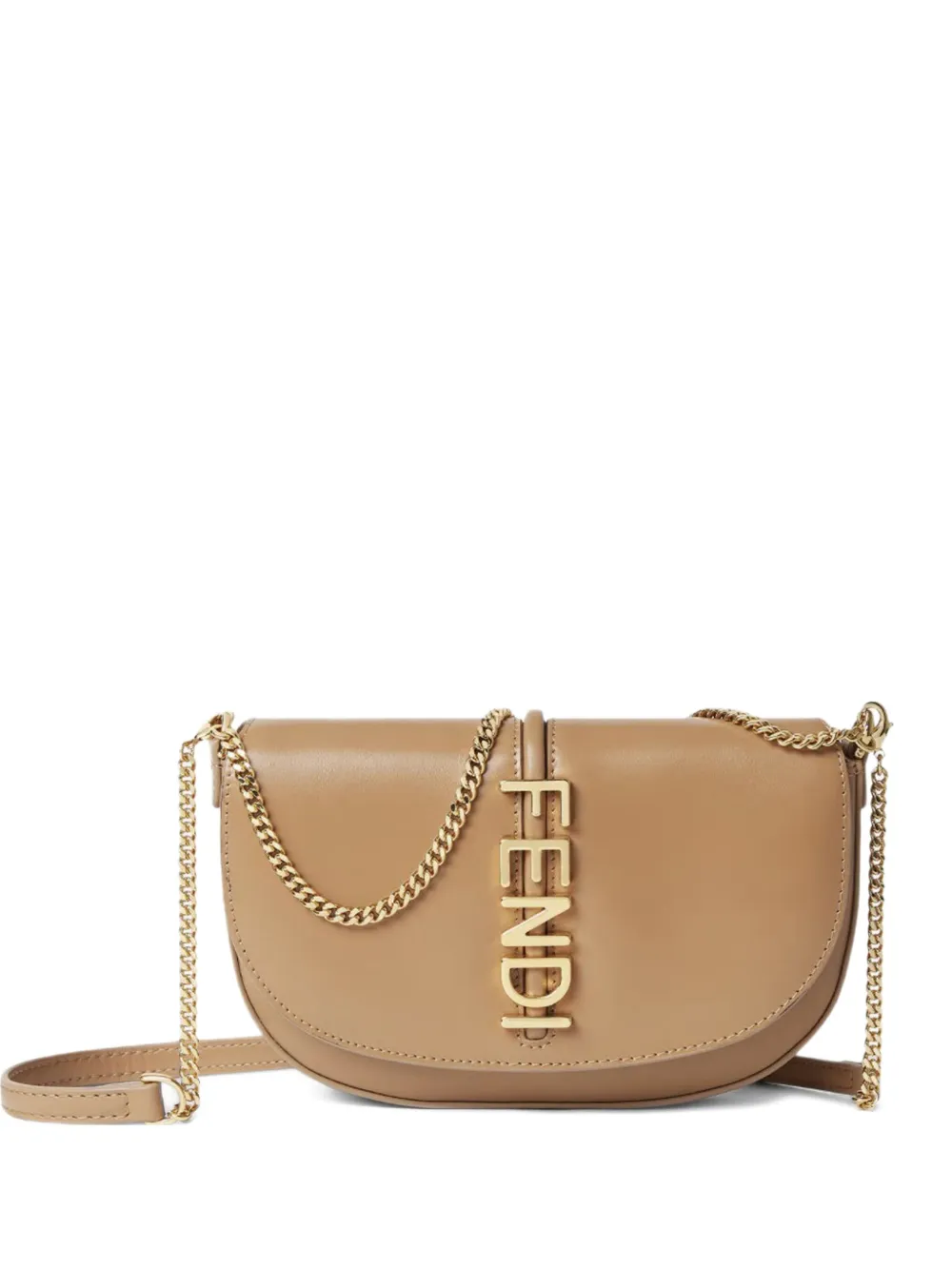 

Кошелек fendigraphy на цепочке FENDI, коричневый