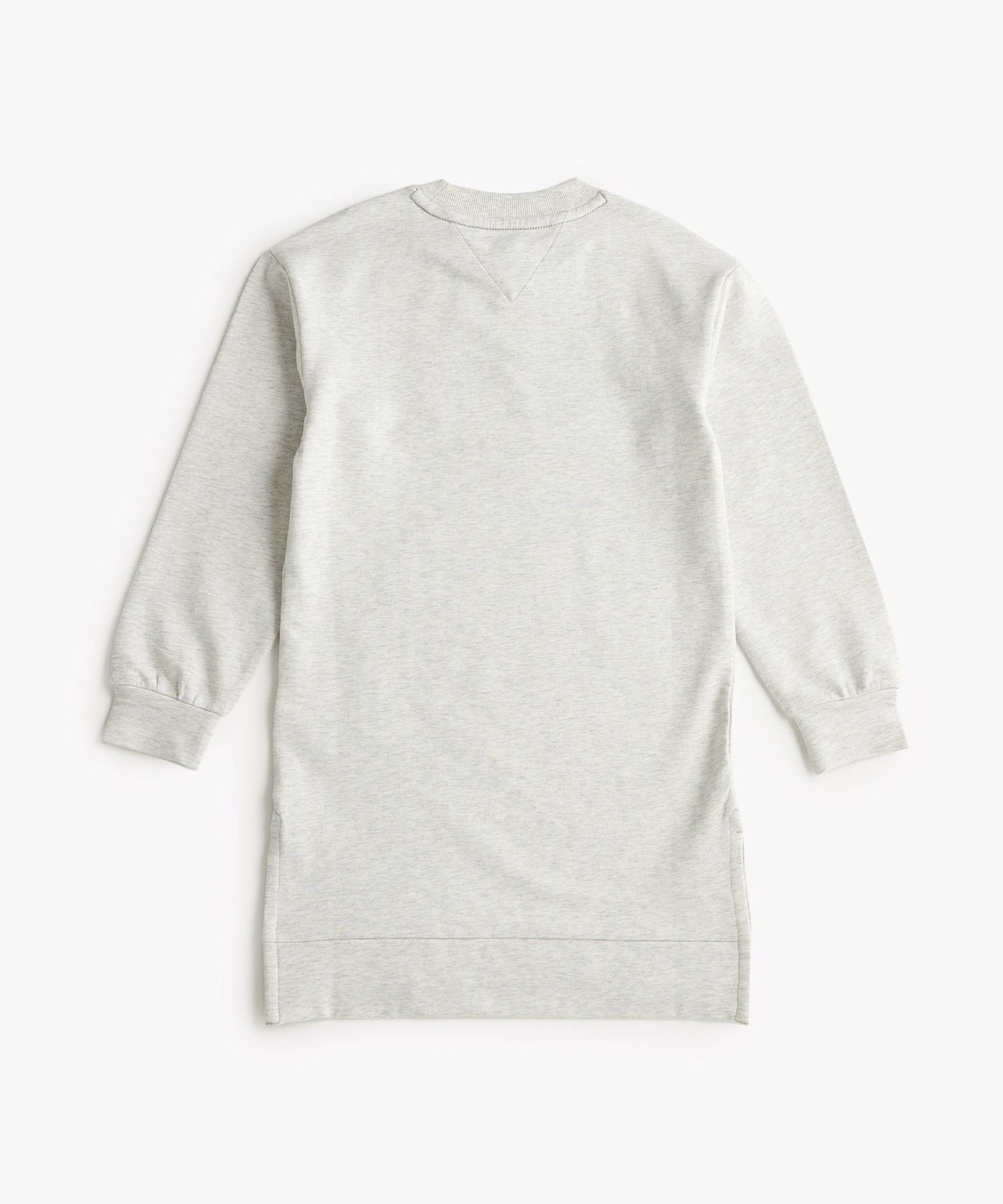 Девичье платье с круглым вырезом и ребристой вставкой TOMMY HILFIGER, Gray P1N — фото 2