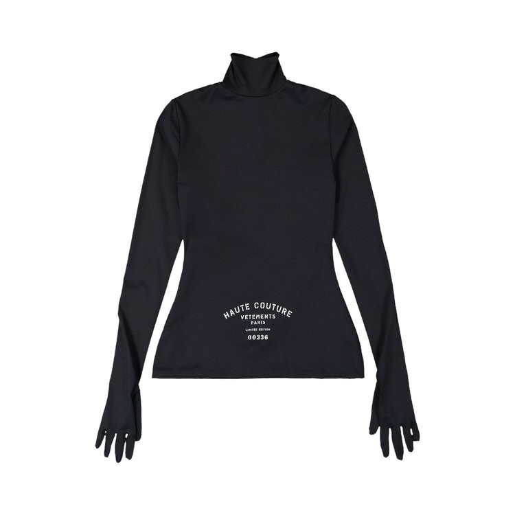 

Топ Vetements Haute Couture Styling Top With Gloves, черный