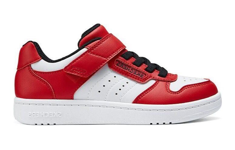 Детские кроссовки для скейтбординга Kids Low-top Red And White Skechers, красный — фото 2