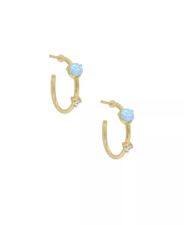 

Серьги-Кольца Kyocera Opal Huggie Hoops Ettika, gold