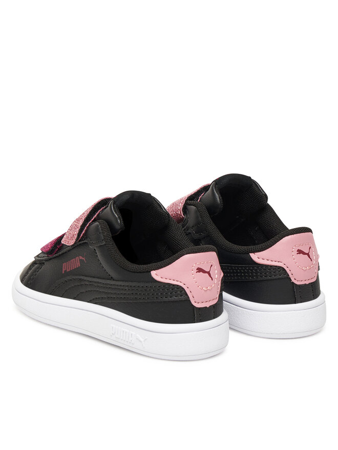 Кроссовки Smash 3.0 L Glitter Velcro V Inf 395610 07 Puma, черный — фото 3