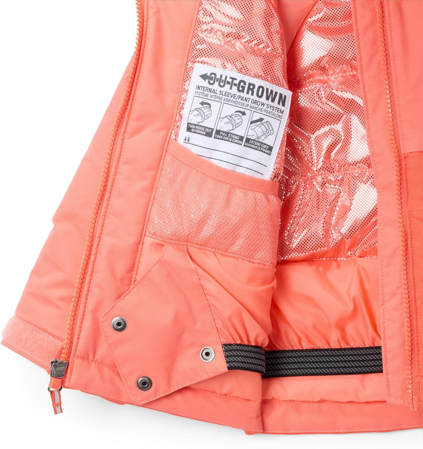 Куртка Columbia boys Alpine Action III, Zing Melange/Hot Coral — фото 3