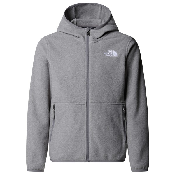 

Толстовка с капюшоном Glacier Fullzip для подростков - флисовая куртка The North Face, серый