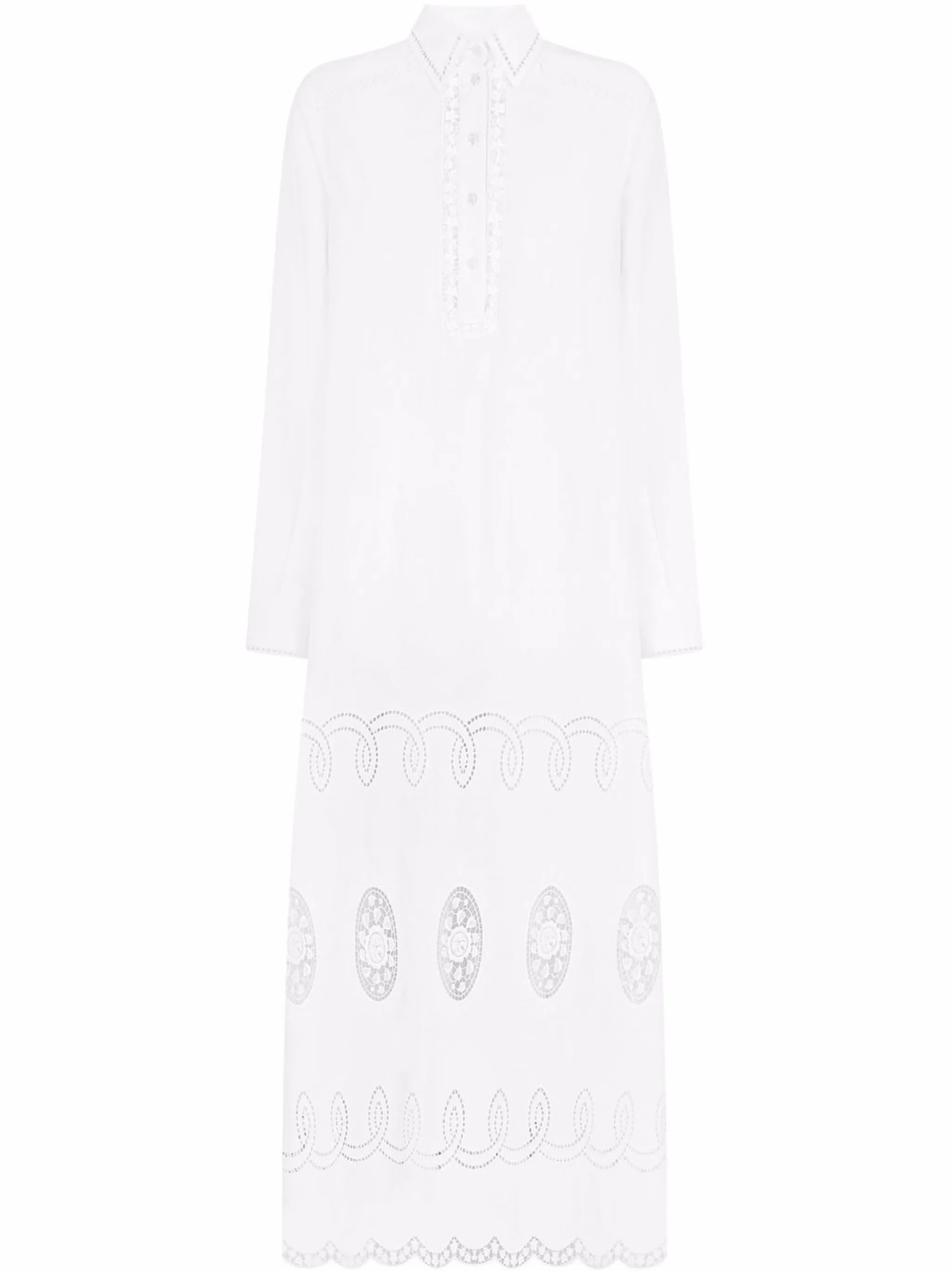 

Длинное платье с вышивкой Dolce & Gabbana, белый