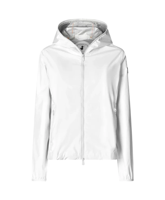 

Белая ветрозащитная куртка для женщин Save The Duck, белый