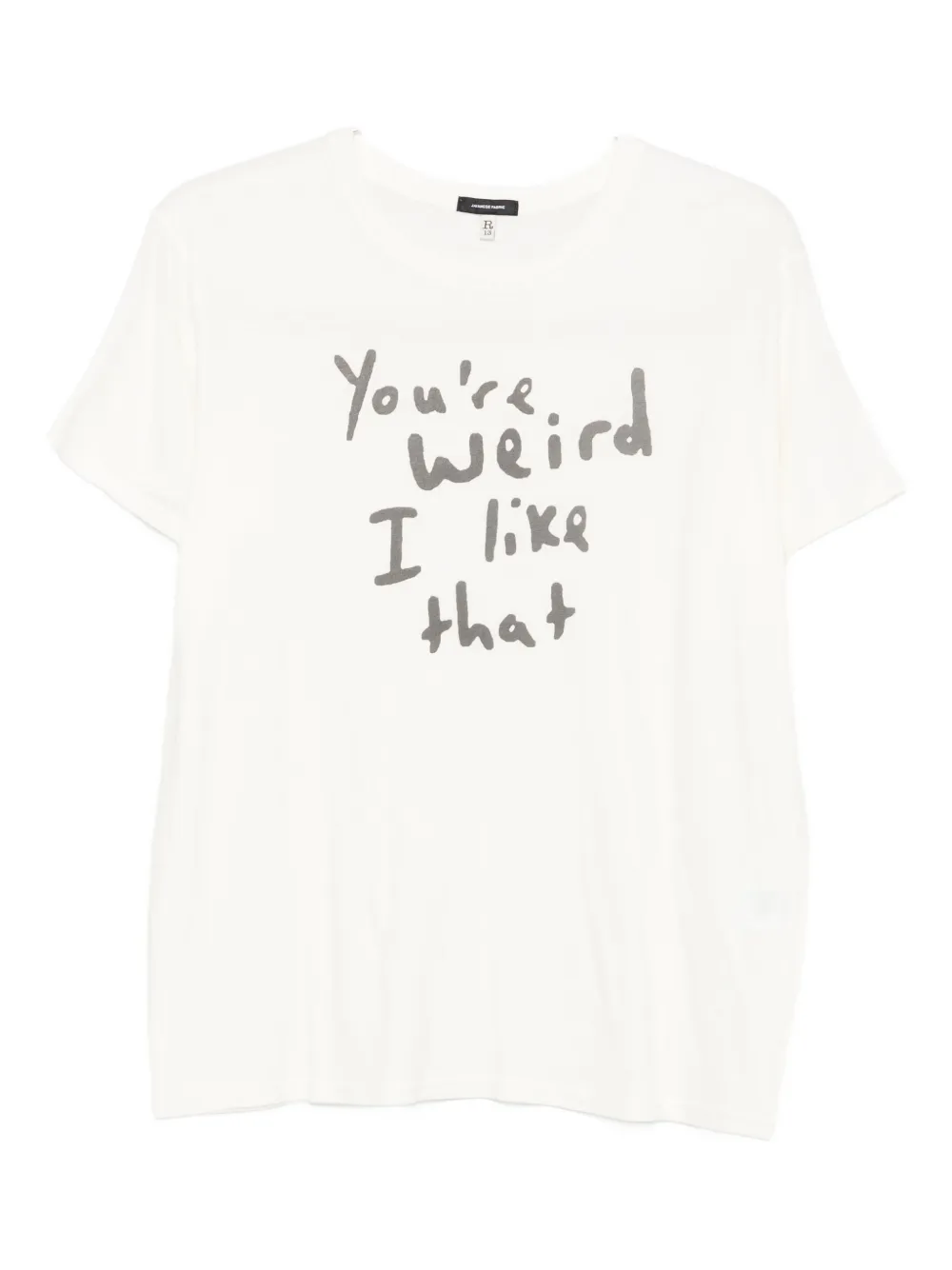 

Футболка с принтом-слоганом R13, белый